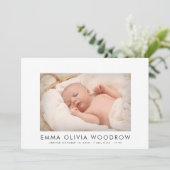 Modern Baby 4 Fotocollage Geboorte Aankondiging (Staand voorkant)