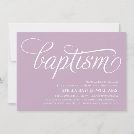 MODERN BABY | BAPTISME-INVITATIE KAART (Voorkant)