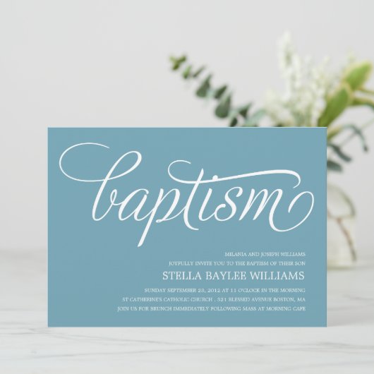 MODERN BABY | BAPTISME-INVITATIE KAART (Staand voorkant)
