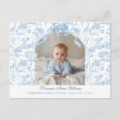 Modern Baby Birth Announcement Photo Thank you Briefkaart (Voorkant)
