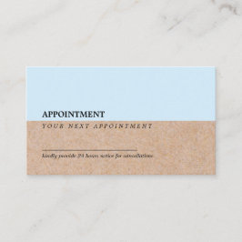 Modern Baby Blue Accent Printed Kraft Appointment Visitekaartje