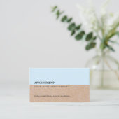 Modern Baby Blue Accent Printed Kraft Appointment Visitekaartje (Staand voorkant)