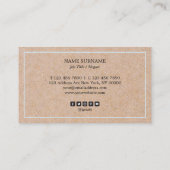 Modern Baby Blue Accent Printed Kraft Appointment Visitekaartje (Achterkant)