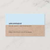 Modern Baby Blue Accent Printed Kraft Appointment Visitekaartje (Voorkant)