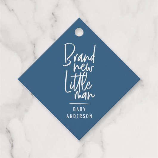 Modern baby boy baby shower dank u bedankjes labels (Voorkant)