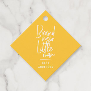 Modern baby boy baby shower dank u bedankjes labels