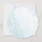 Modern Baby Boy Baptism Circle Invitation Kaart (Achterkant)