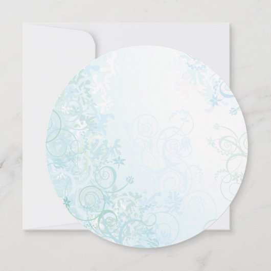 Modern Baby Boy Baptism Circle Invitation Kaart (Achterkant)