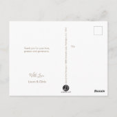 Modern Baby Boy Green Foto Baptisme Hartelijk dank Briefkaart (Achterkant)