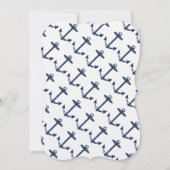 Modern Baby Boy Nautical Shower Kaart (Achterkant)
