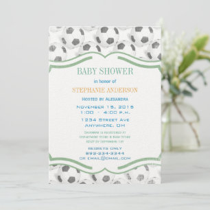 Modern Baby Boy Soccer Shower Kaart