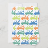 Modern Baby Boy Tow Truck Shower Kaart (Achterkant)
