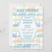 Modern Baby Boy Tow Truck Shower Kaart (Voorkant)