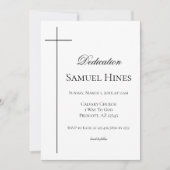 Modern Baby Dedication Invitation Cross Template Kaart (Voorkant)