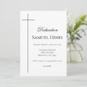 Modern Baby Dedication Invitation Cross Template Kaart (Staand voorkant)