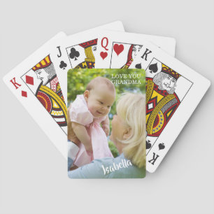 Modern Baby Foto Kerstmis Pokerkaarten