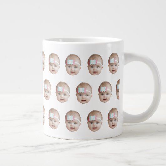 Modern Baby Gezicht Gag Gift Voor Mam, Pap Randoud Grote Koffiekop (Rechts)