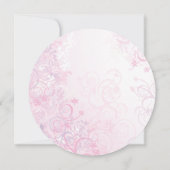 Modern Baby Girl Baptism Circle Invitation Kaart (Achterkant)