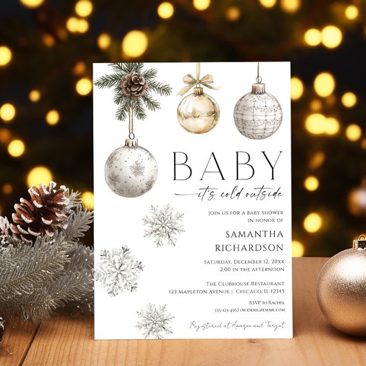 Modern Baby it's cold outside gender neutral Kaart