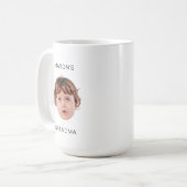 Modern Baby Kind Kind Afbeelding Oma-Opa Gift Koffiemok (Voorkant links)