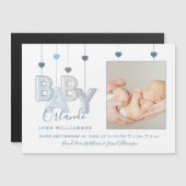 Modern Baby Letters Pasgeboren Baby Boy Geboortefo (Voorkant / Achterkant)