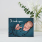 Modern Baby Photo baby shower Bedankt Briefkaart (Staand voorkant)