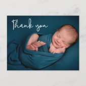 Modern Baby Photo baby shower Bedankt Briefkaart (Voorkant)