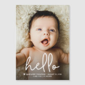 Modern Baby Photo Birth Announcement Custom  (Voorkant)