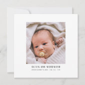Modern Baby Photo Collage Birth Announcement (Voorkant)