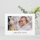 Modern Baby Photo Collage Birth Announding (Staand voorkant)