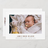 Modern Baby Photo Collage Birth Announding (Voorkant / Achterkant)