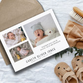 Modern Baby Photo Collage Birth Announding
