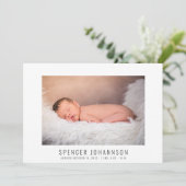 Modern Baby Photo Collage Birth Announding (Staand voorkant)