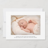 Modern Baby Photo Collage Birth Announding Aankondiging (Achterkant)