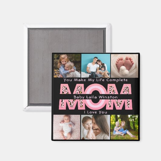 Modern Baby Photo | You Make My Life Complete Gift Magneet (Voorkant / Achterkant)