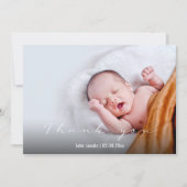 Modern baby shower, baby boy, bedankt kaart (Voorkant)