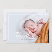 Modern, baby shower, baby jongen, bedankt! kaart (Voorkant)