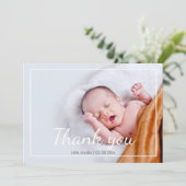 Modern, baby shower, baby jongen, bedankt! kaart (Staand voorkant)