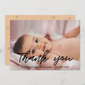 Modern baby shower bedankt je fotokaart (Voorkant / Achterkant)