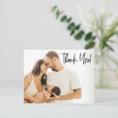 Modern Baby Shower Bedankt voor je eigen foto's Briefkaart (Staand voorkant)