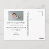 Modern Baby Shower Bedankt voor je eigen foto's Briefkaart (Achterkant)