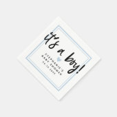 Modern Baby shower Blue Het is een jongen Servet (Hoek)