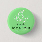 Modern Baby shower Button – gepersonaliseerde teks (Voorkant)