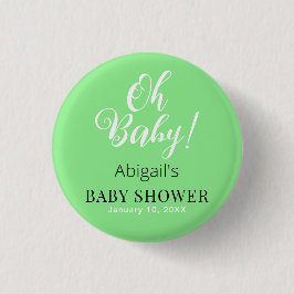 Modern Baby shower Button – gepersonaliseerde teks