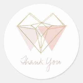 Modern Baby Shower Favor Tags – Abstract Geometric Ronde Sticker