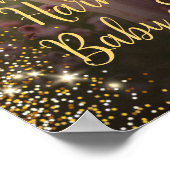 Modern baby shower foto welkomstbord poster (Hoek)