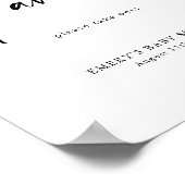 Modern Baby shower geeft de voorkeur aan teken Poster (Hoek)