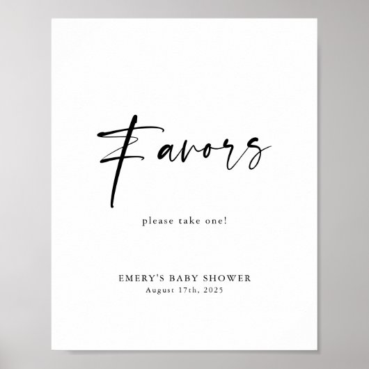 Modern Baby shower geeft de voorkeur aan teken Poster (Voorkant)