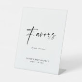 Modern Baby shower geeft de voorkeur aan teken Reclamebord Met Voetstuk (Voorkant)