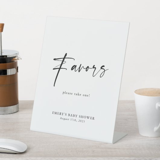 Modern Baby shower geeft de voorkeur aan teken Reclamebord Met Voetstuk (Insitu)